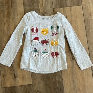 Toddler 3T Holiday Animals Long Sleeve Shirt